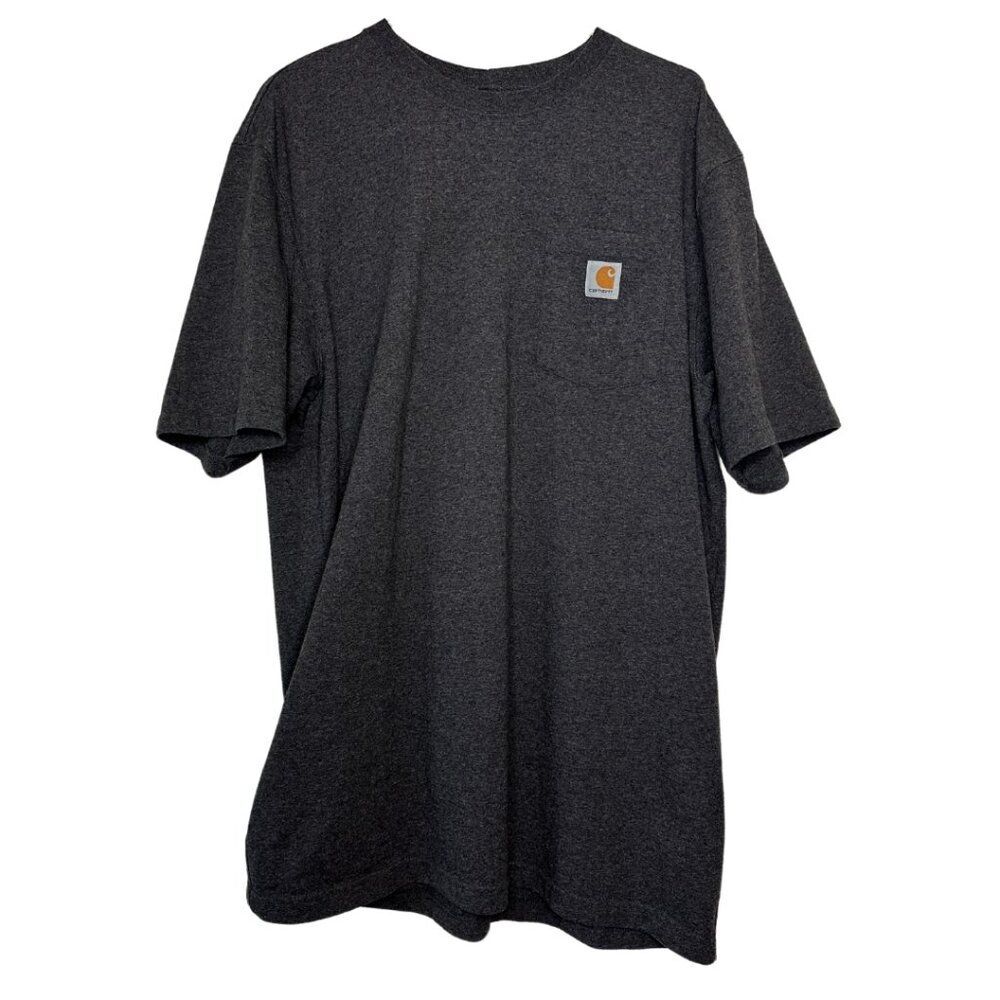Gray Carhartt T-shirt | Mens Size L Large Tall Loose Fit Tee